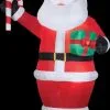 Morris Airblown Santa With Gift And Candy Cane Inflatable
