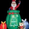 Morris Animated Airblown Popup Santa -Halloween Horror Decorations Shop animated airblown popup santa 29123593437232