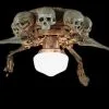 Skeletons And More "Ceiling Fan With Skeleton Arms, Skulls, And Light" Haunted House Lighting