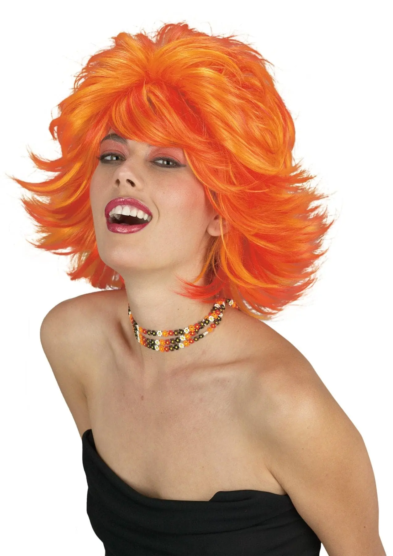 Morris "Choppy Layered Wig - Red/Yellow" Halloween Wigs 3 Morris "Choppy Layered Wig - Red/Yellow" Halloween Wigs