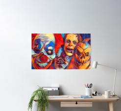 The Horror Dome Clownin Around Poster -Halloween Horror Decorations Shop clownin around poster 29931445649456