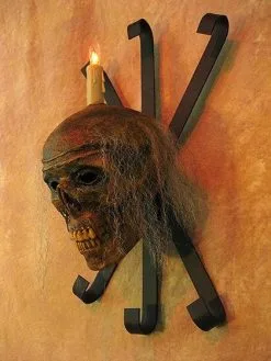 Skeletons And More "Corpsed Head Skull Wall Sconce" Haunted House Lighting -Halloween Horror Decorations Shop corpsed head skull wall sconce haunted house lighting 23696398593