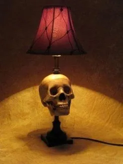 Skeletons And More "Desk Lamp With Life-size Skull And Antique Shade" Haunted House Lighting 7 Skeletons And More "Desk Lamp With Life-size Skull And Antique Shade" Haunted House Lighting -Halloween Horror Decorations Shop desk lamp with life size skull and antique shade haunted house lighting 23696458689
