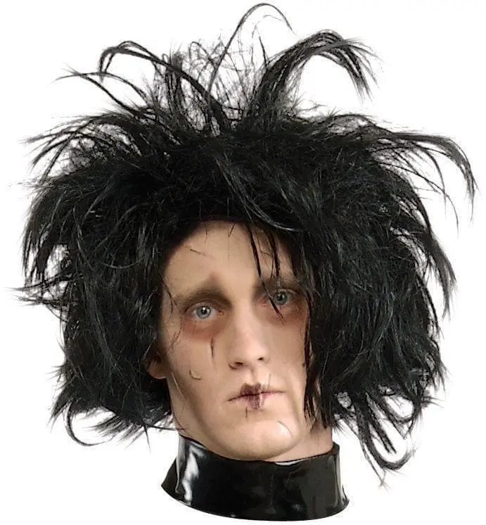 Morris "Edward Scissorhands - Black" Halloween Costume Wig 3 Morris "Edward Scissorhands - Black" Halloween Costume Wig