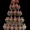 Skeletons And More "Five-Tiered Life-Size Skull Chandelier With 60 Skulls" Haunted House Lighting