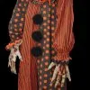 The Horror Dome "Movie Clown Suit In Orange" Costume -Halloween Horror Decorations Shop movie clown suit in orange halloween costume 28885517402160