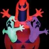 Morris "Pumpkin With Neon Ghost" Air-Blown Inflatable Hallloween Decoration