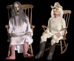 Distortions "Rocking Grandma And Grandpa" Electric Animated Halloween Props - Package Deal