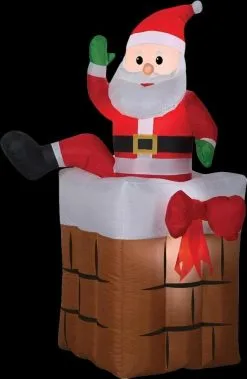 Morris "Santa Climbing" Animated Air-blown Inflatable Christmas Decoration