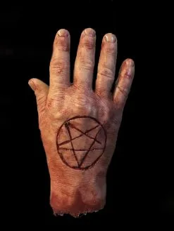 SpellBound FX And Art "Severed Male Hand With Pentagram - Silicone" Human Body Part Halloween Prop