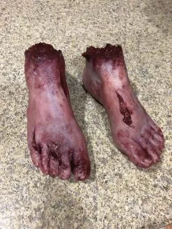 SpellBound FX And Art "Silicone Severed Feet" Body Parts Halloween Prop -Halloween Horror Decorations Shop silicone severed feet body parts halloween prop 28756600356912