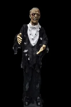 Morris "Standing Old Zombie With Light Up Eyes" Halloween Prop