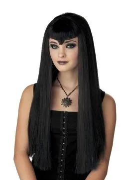 Morris "Vampire - Straight Black Hair" Halloween Wig
