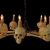 Skeletons And More "Wagon Wheel Skull Chandelier" Haunted House Lighting -Halloween Horror Decorations Shop wagon wheel skull chandelier haunted house lighting 14357496889392