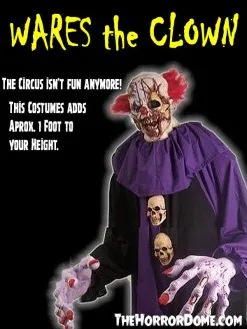 The Horror Dome "Wares The Clown" HD Studios Costume 11 The Horror Dome "Wares The Clown" HD Studios Costume -Halloween Horror Decorations Shop wares the clown hd studios night terror halloween costume 14335151439920