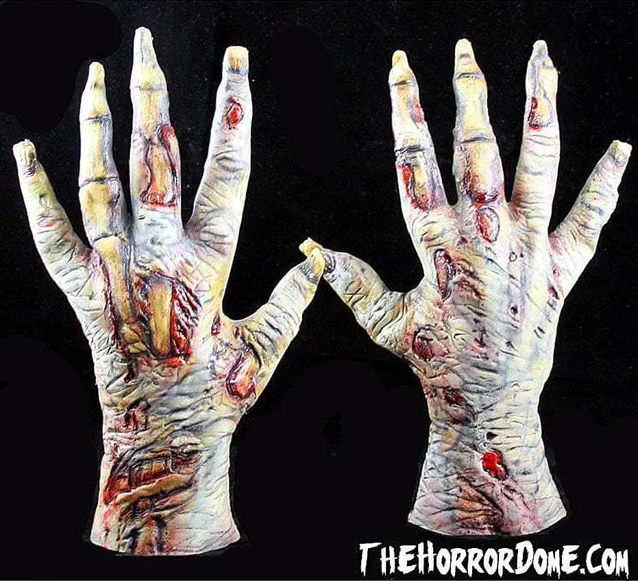 The Horror Dome "Zombie Skeleton Hands" Halloween Costume Gloves 3 The Horror Dome "Zombie Skeleton Hands" Halloween Costume Gloves