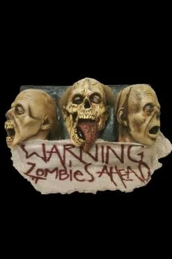 Morris "Zombie Wall Plaque - 3 Faced" Hanging Halloween Decoration